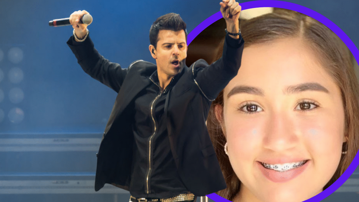 alt="Evelyn Melendez and Jordan Knight together at an event"