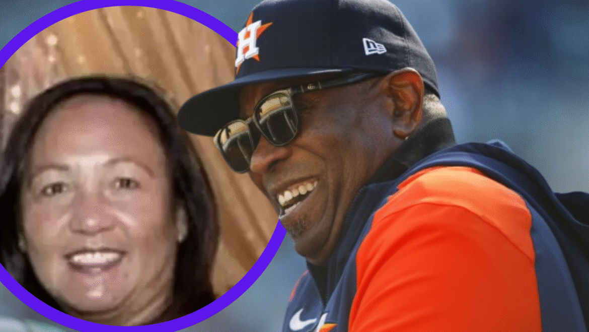 Melissa Esplana with Dusty Baker at a baseball event